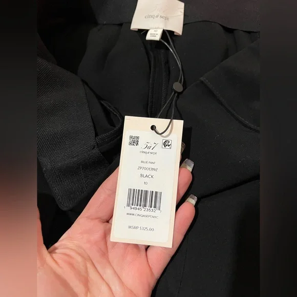 Cinq à Sept Billie Pants Black Tailored Flare Women’s Size 10 NWT MSRP $325